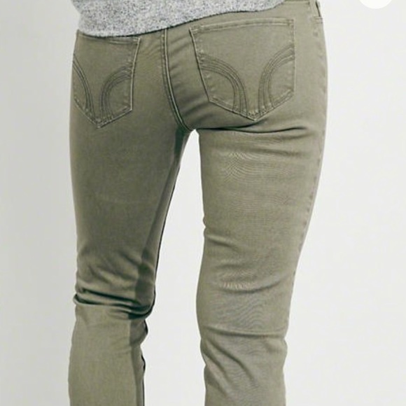OLIVE SKINNY JEANS - Picture 1 of 2